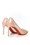 Christian Louboutin Follies Strass 85 mm Pumps Mesh and Suede Light Silk Nude