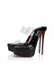 Christian Louboutin Just Nothing Alta 150 Mm Mules Tpu And Patent Calf Leather Black