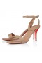 Christian Louboutin Miss Z Sandal 80 Mm Strappy Sandals Lamb Nappa Leather Blush