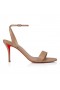 Christian Louboutin Miss Z Sandal 80 Mm Strappy Sandals Lamb Nappa Leather Blush