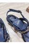 Christian Louboutin Mj Thong 25 Mm Mules Alligator Embossed Calf Leather Blue