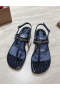 Christian Louboutin Mj Thong 25 Mm Mules Alligator Embossed Calf Leather Blue