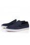 Christian Louboutin Moonboat Loafers Reversed Nubuck Leather Zaffiro