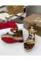 Christian Louboutin Pira Ryad 110 mm Takozlar Nappa İpek Leopar
