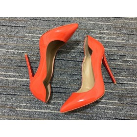 Christian Louboutin Ateşli Piliç Pompaları 100 mm Rugan Turuncu