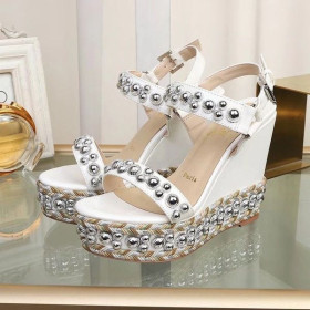Christian Louboutin Rondaclou Süslenmiş 120mm Kama Sandalet CL Ayakkabı