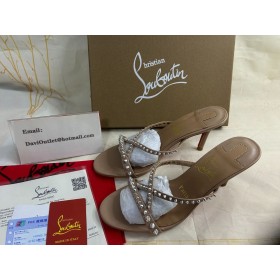 Christian Louboutin Tatoosh Sivri 85 Mm Katır Çocuk Deri Ve Sivri Allık CL Ayakkabı Mağazası