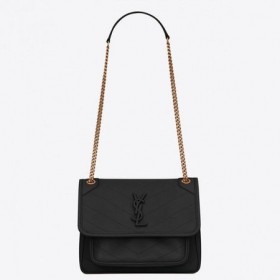 Saint Laurent Bebek Niki Ãantası Siyah Kuzu Derisi Saint Laurent Ãantaları