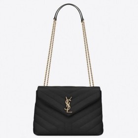 Saint Laurent Loulou Küçük Çanta Siyah Matelasse Deri Saint Laurent Çanta
