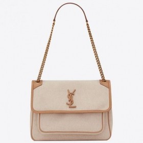 Saint Laurent Orta Niki Çanta Pamuk Kanvas Saint Laurent Çanta