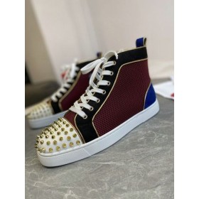 Christian Louboutin Louis Orlato Sivri Yüksek Top Spor Ayakkabı Süet Ãok Renkli