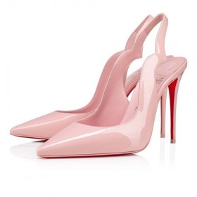 Christian Louboutin Pompalar Ateşli Piliç 100 mm Pembe / lin Pembe Rugan