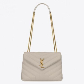 Saint Laurent Loulou Küçük Ãanta Beyaz Matelasse Deri Saint Laurent Ãanta