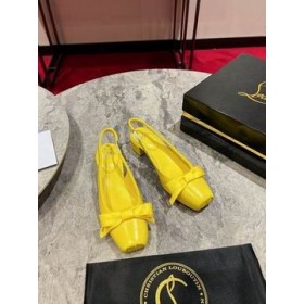 Christian Louboutin Mamaflirt Sling 30mm Balerinler Nappa Deri Sarı