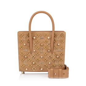Christian Louboutin Paloma Mini Tote Çanta Dana Derisi Kahverengi