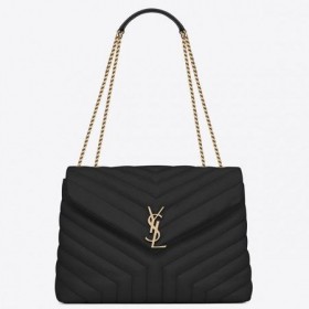 Saint Laurent Loulou Siyah Matelasse Deri Orta Boy Ãanta Saint Laurent Ãantalar