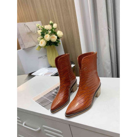 Jimmy Choo bileğe kadar bot 50mm Kabartmalı Deri Kahverengi