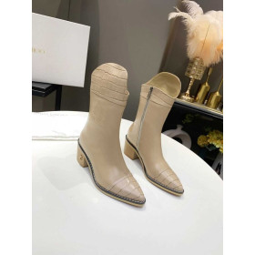 Jimmy Choo bileÄe kadar bot 50mm JC Amblemi Timsah Bej