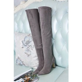 Jimmy Choo Diz Ãizme 85mm Süet Gri