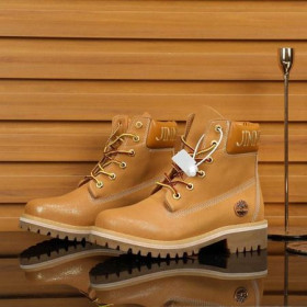 Jimmy Choo Timberland Bot Nubuk Deri İÅlemeli Logo Deve