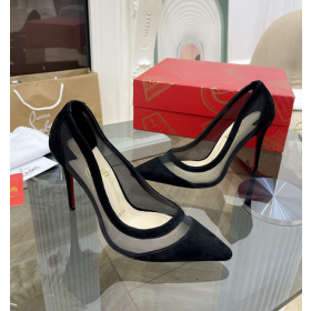 Christian Louboutin Galativi Pompalar 85mm File ve Süet Siyah