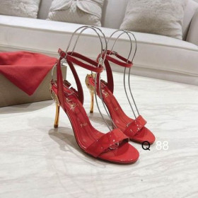 Christian Louboutin Ginko Kız 85mm Askılı Sandalet Rugan Kırmızı