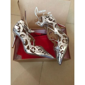 Christian Louboutin Impera Lasercut Metalik Deri GümüŠPompalar