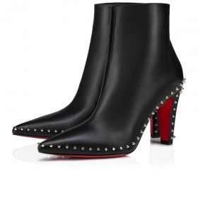 Christian Louboutin Vidura Ganimet 85 Mm Alçak Çizmeler Dana Derisi Siyah Christian Louboutin Ayakkabı