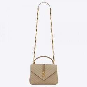 Saint Laurent Koleji Orta Çanta Keten Tuval Saint Laurent Çanta