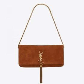 Saint Laurent Kate 99 Omuz Ãantası Kahverengi Süet Saint Laurent Ãantalar