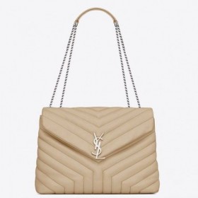 Saint Laurent Loulou Orta Boy Ãanta Toz Matelasse Deri Saint Laurent Ãantalar