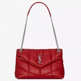 Saint Laurent Loulou Kirpi Küçük Ãanta Kırmızı Kuzu Derisi Saint Laurent Ãanta