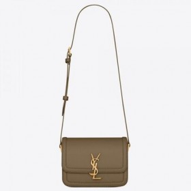 Saint Laurent Solferino Küçük Çanta Haki Dana Derisi Saint Laurent Çantalar