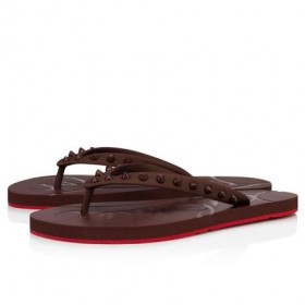 Christian Louboutin Loubi Flip Kadın Düz Çıplak 8 Kauçuk