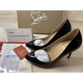 Christian Louboutin Pompalar Corneille 100 mm Siyah Rugan