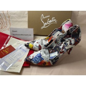 Christian Louboutin Hot Chick Pompaları 100 mm Multi / lin Multi Buzağı