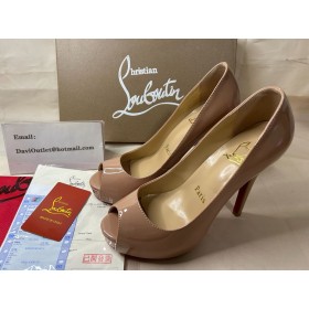 Christian Louboutin Yeni Çok Özel 120 mm Çıplak Patent Buzağı Pompaları