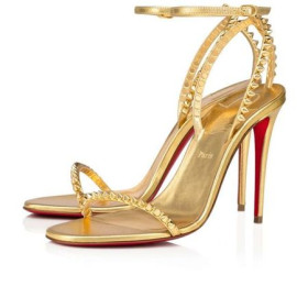 Christian Louboutin Sandalet Yani Ben 100 mm Bouton D Veya / lin Bouton D Veya Deri