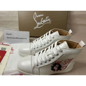 Christian Louboutin Spor Ayakkabı Loupin Up Donna Bianco / bianco-çok Baldırlı