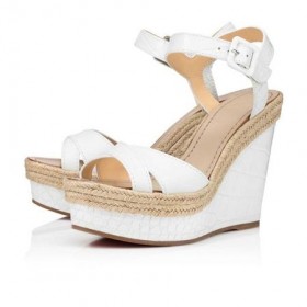 Christian Louboutin Kama Almerio 120 mm Bianco Buzağı