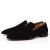 Christian Louboutin Marquees Loafer Veau Kadife Siyah CL Ayakkabı