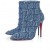 Christian Louboutin Yani Kate Ganimet Toile Kot Brode 100 Mm Alçak Bot Kot Louboutin İÅlemeli