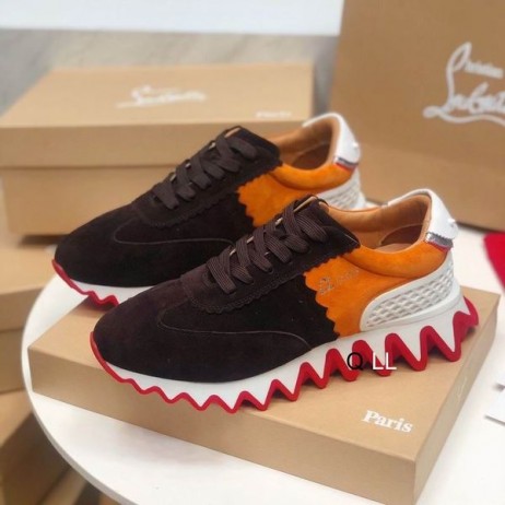 Christian Louboutin Loubishark Mujeres Zapatillas De Gamuza Multicolor