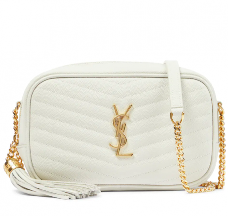 Saint Laurent Lou Cámara De La Bolsa De Cuero Blanco De Saint Laurent Bolsas