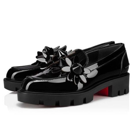 Christian Louboutin Negro mate/bk Luc/lin Bk Cuero de Patente