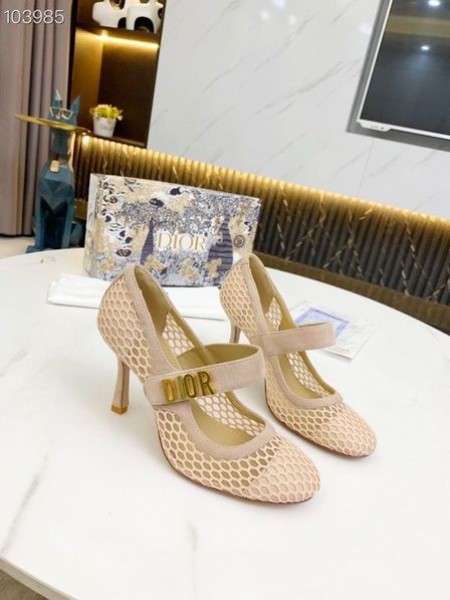 Dior Baby-D de Gamuza de Desnudos de Malla Cap Toe Bombas de 75mm
