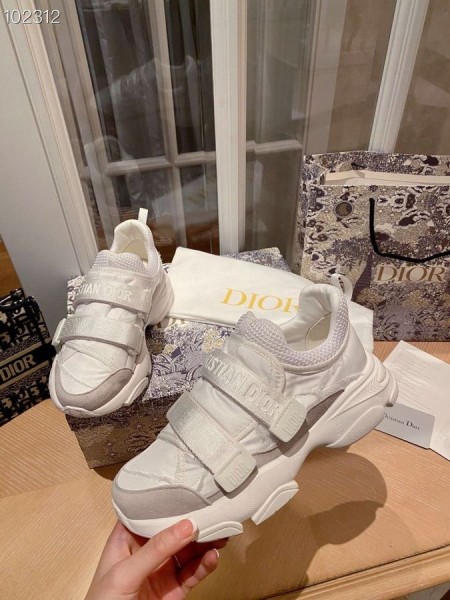 Dior D-PASEAR Zapatillas de deporte Blancas de Tejido Técnico Oblicua de Impresión