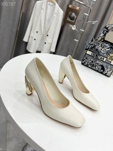 Dior Rodas Bomba De Blanco De Piel De Becerro