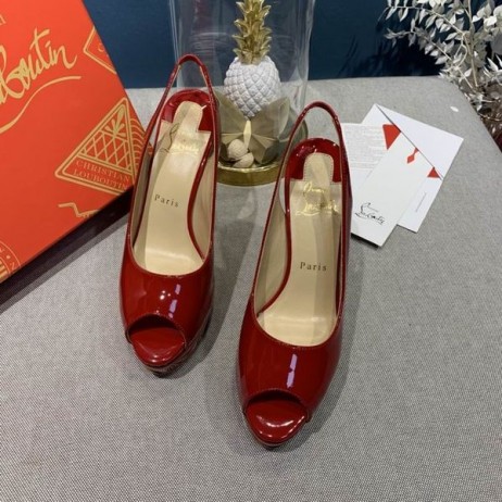 Christian Louboutin Señora Peep Toe 150mm Slingback Bombas CL Zapatillas