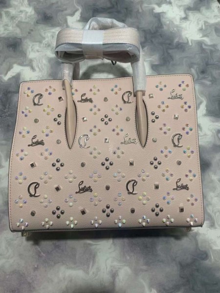 Christian Louboutin Paloma Medio Bolsa de Asa Superior de la Pantorrilla y los Picos de Loubinthesky Rosa